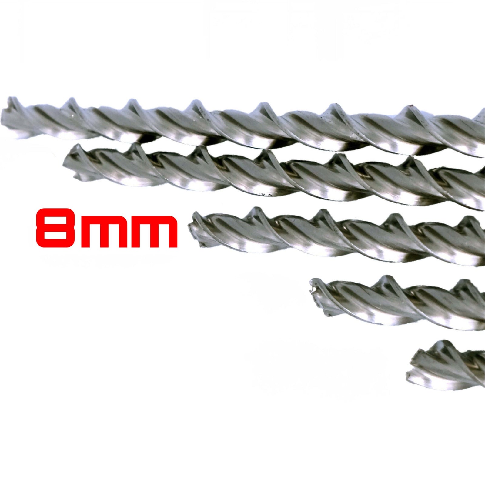 8mm Heavy Duty Crack Stitching Helical Bars x 1m